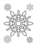 Snowflake Magic: Printable Coloring Book Featuring Snowflakes and Cute Characters