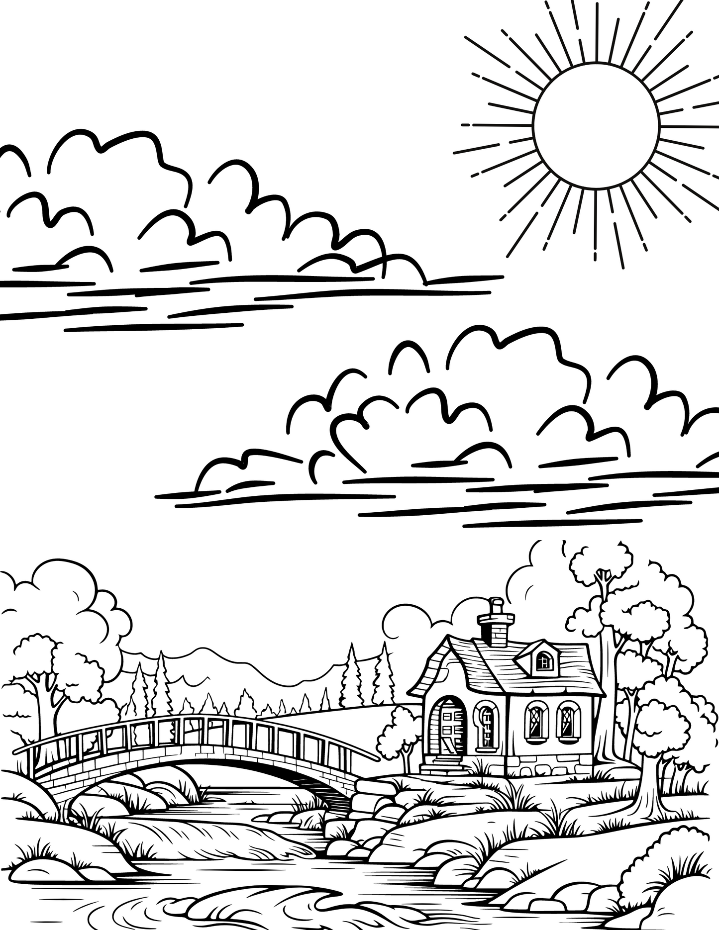 "Earth's Majesty" - Celebrate Earth Day with a Printable Digital Coloring Book of Global Landscapes