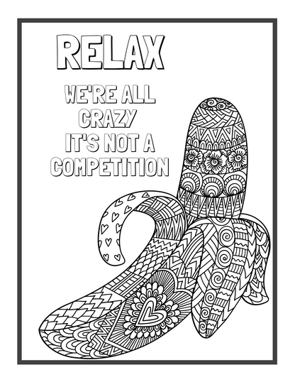 Printable Motivational Swear Word Coloring Pages for Adults, Funny Swear Quotes