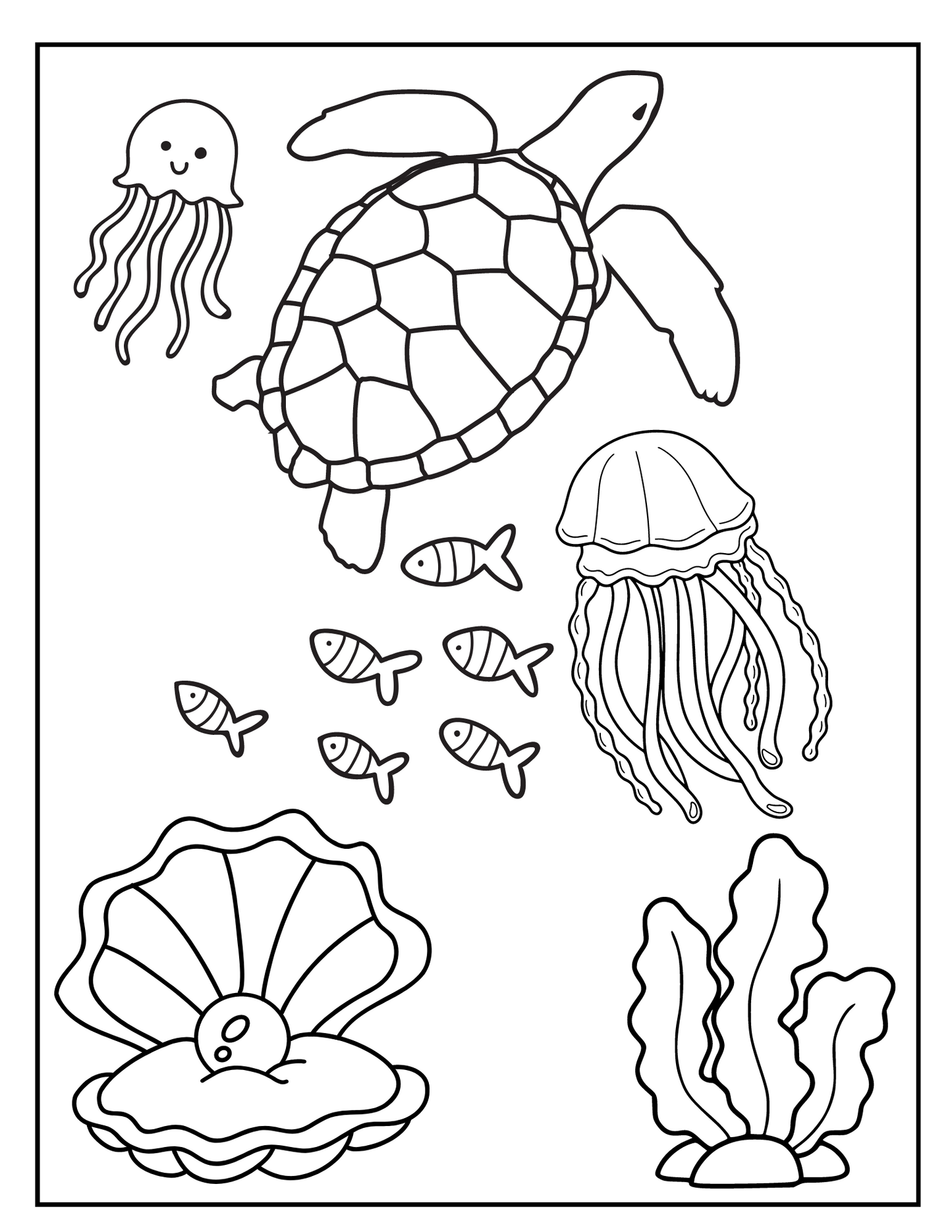 Aquatic Adventures: A Splash of Color Printable Coloring Book for Adults and All Ages PDF