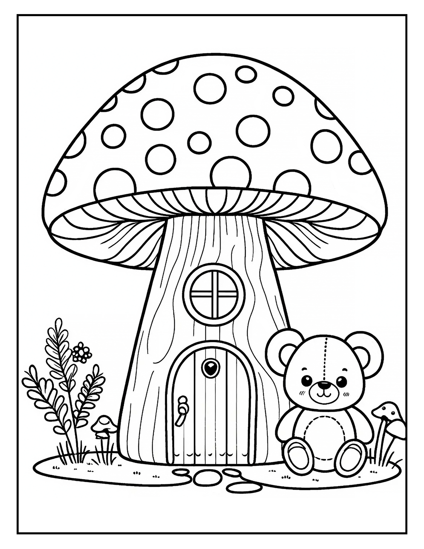 Whimsical Retreats: Cozy Animal Spaces Digital Coloring Book PDF for Adults