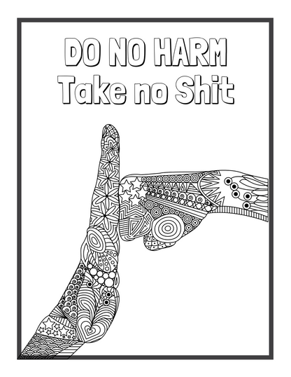 Printable Motivational Swear Word Coloring Pages for Adults, Funny Swear Quotes
