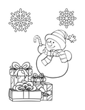 Snowflake Magic: Printable Coloring Book Featuring Snowflakes and Cute Characters