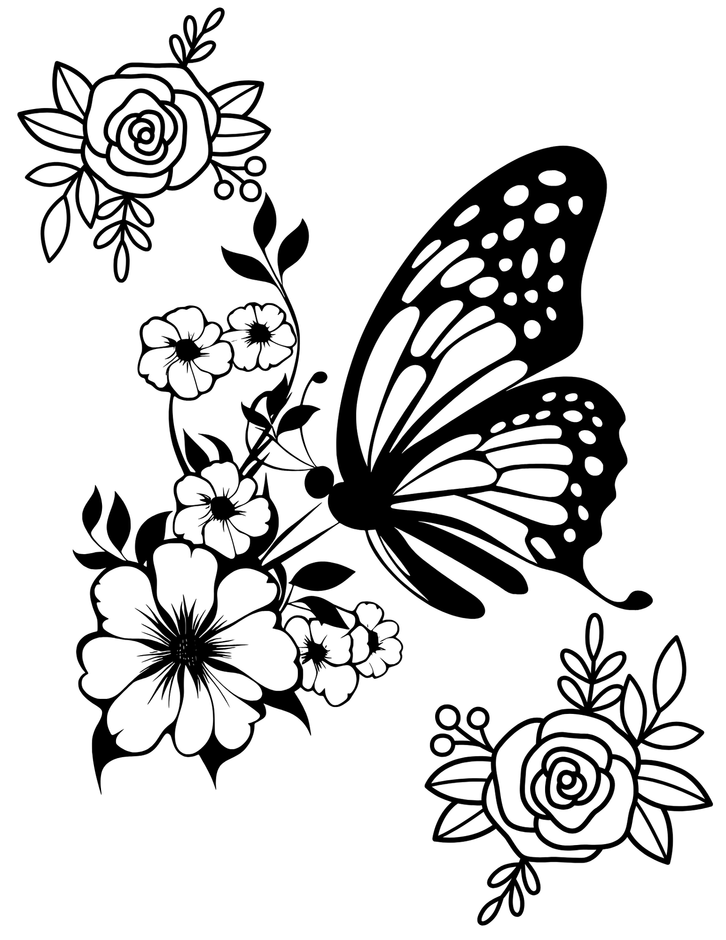 Butterfly Wonders: Printable Butterfly Coloring Book for All Ages