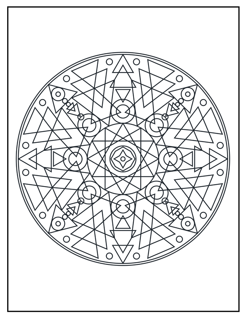 Stress Relief Mandala Coloring Book: Printable Designs for Relaxation ...