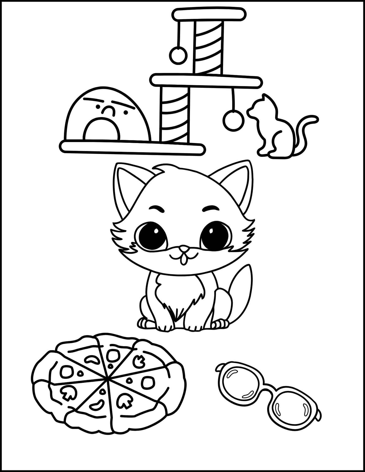 I Love You Purry Much: Adorable Cats Printable Coloring Book