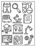 Back to school coloring book
