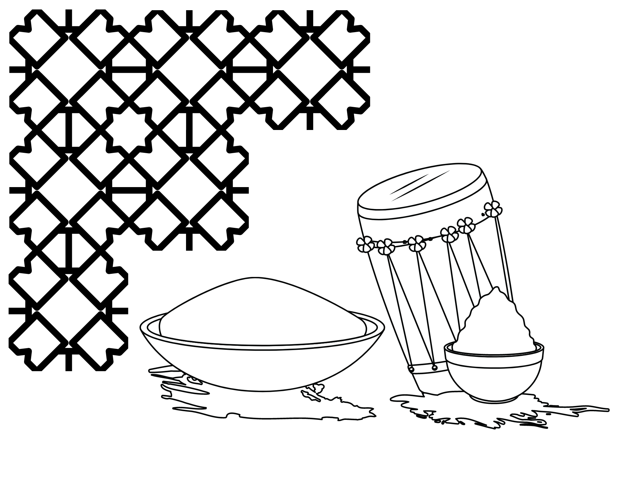 Holi coloring Page