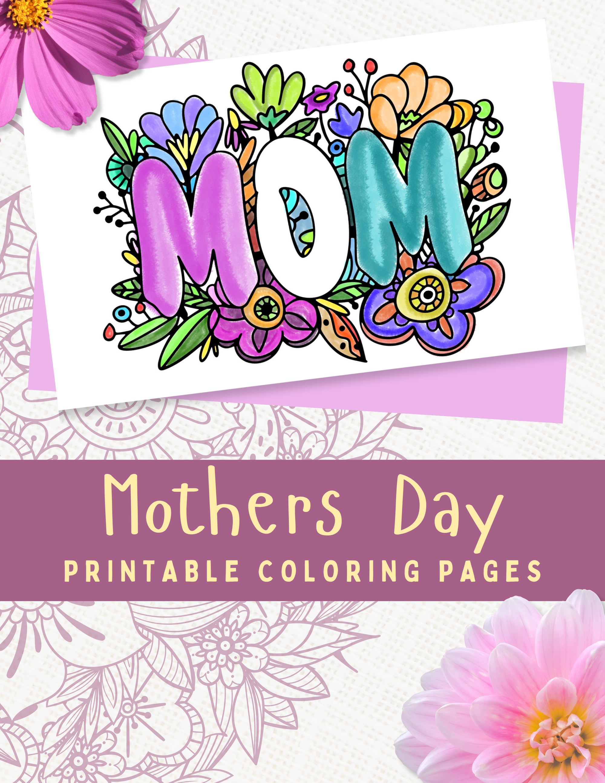 Mother's Day Blossoms - Heartwarming Printable Coloring Pages
