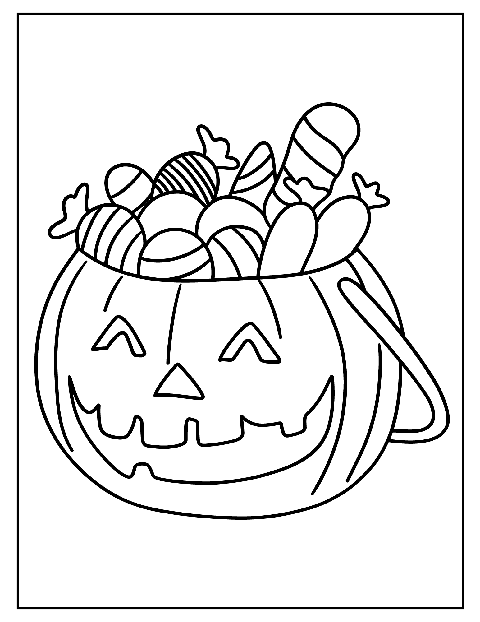 Trick-or-treat coloring book