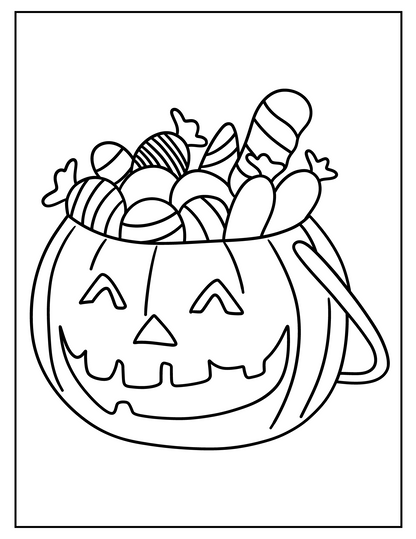 Trick-or-treat coloring book