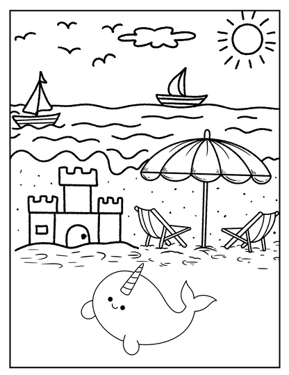 Whimsical ocean coloring book