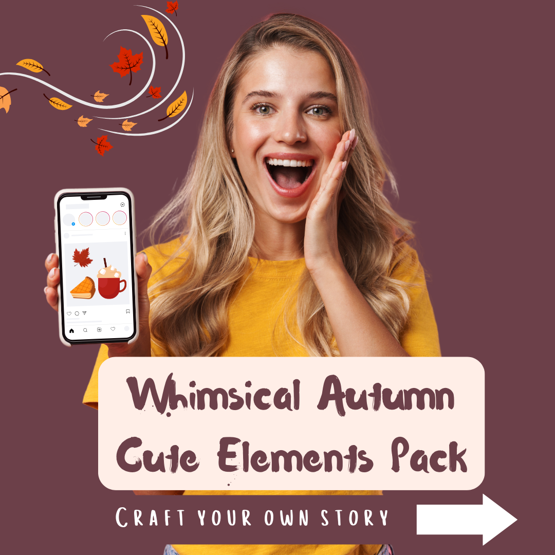 Downloadable Whimsical Autumn: Cute Elements 25 Pack