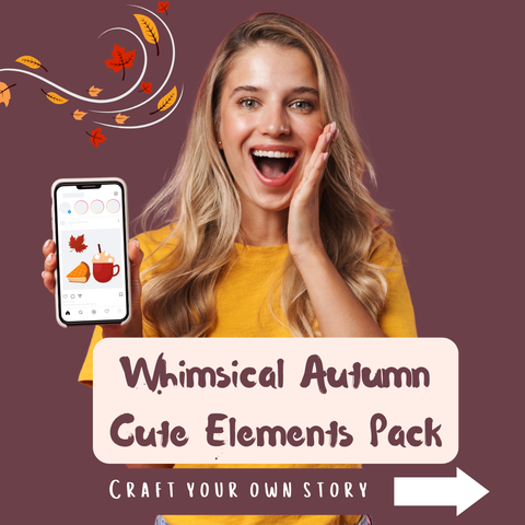 Downloadable Whimsical Autumn: Cute Elements 25 Pack
