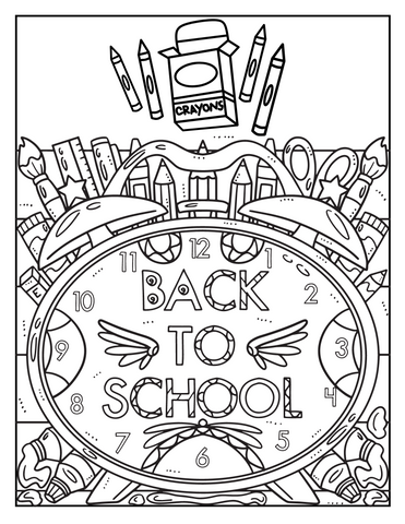 Back to School: Printable Coloring Book for Adults and All Ages PDF ...