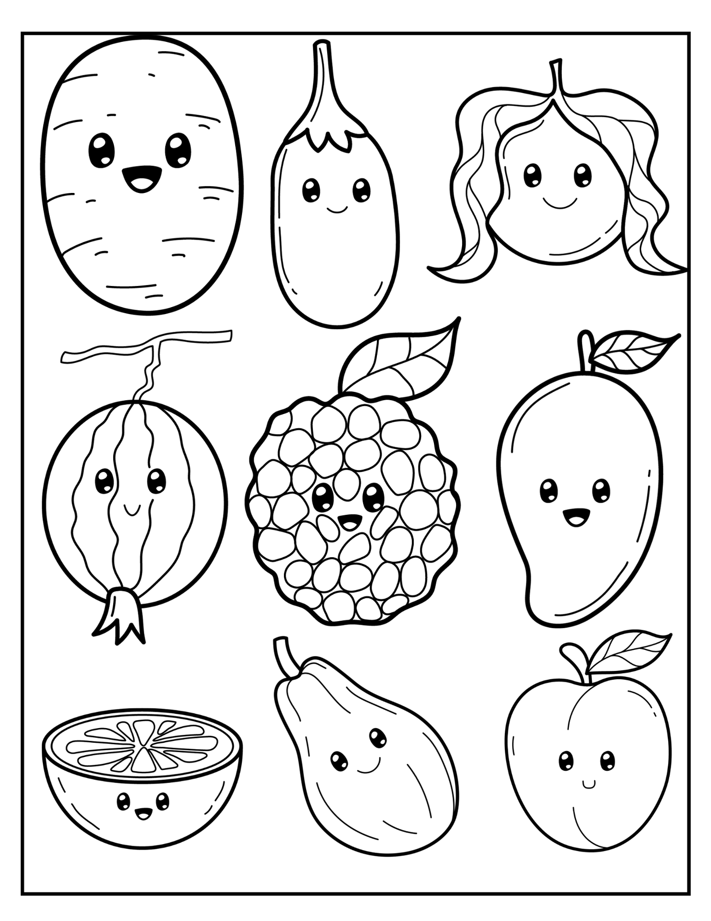 Fruit doodles designs