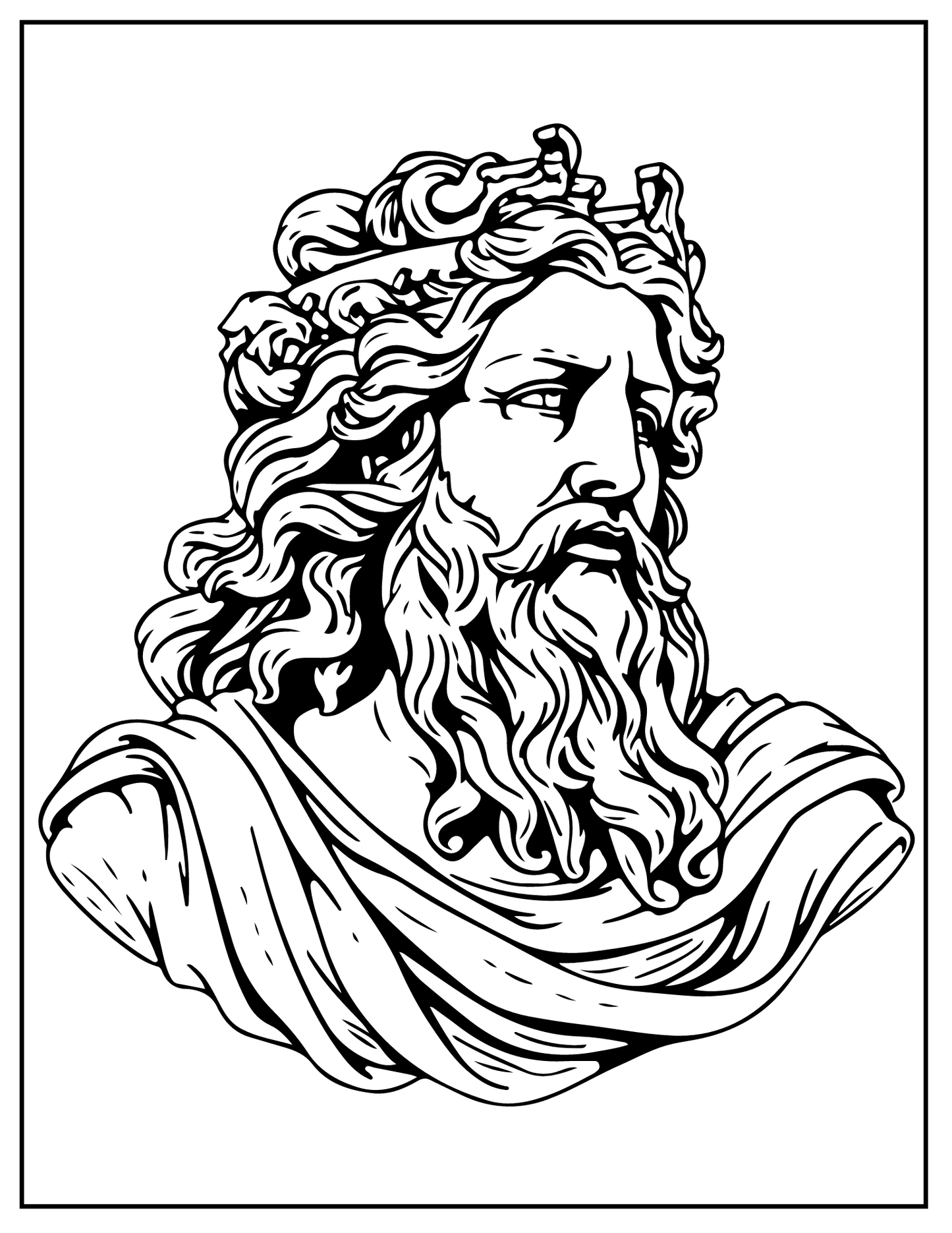 Zeus coloring page 