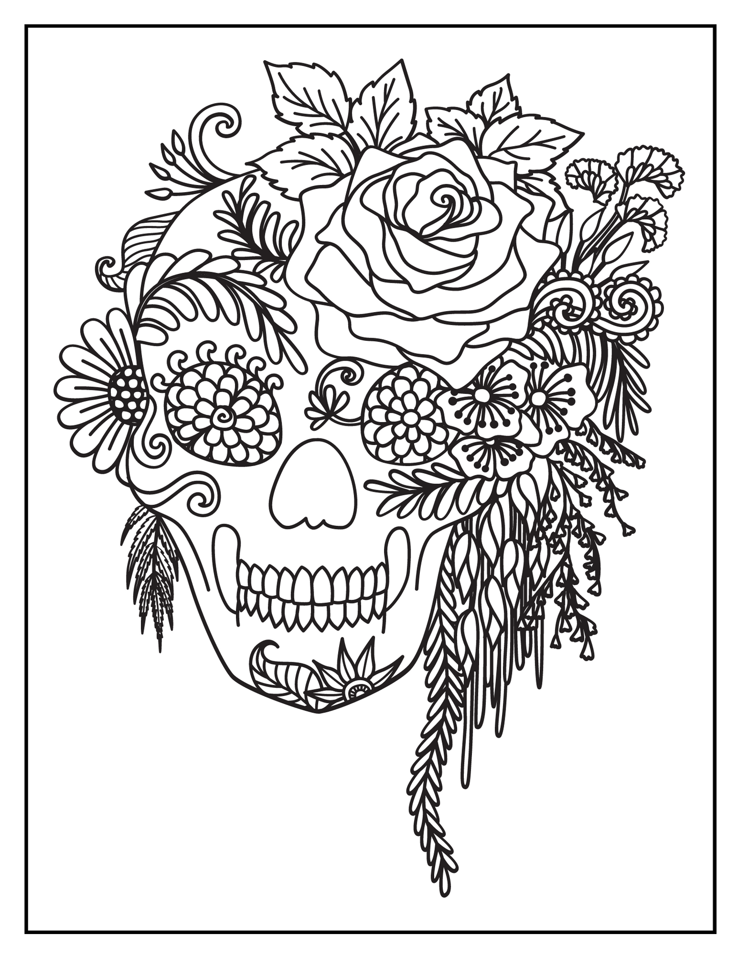 Skull art coloring