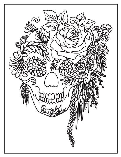 Skull art coloring