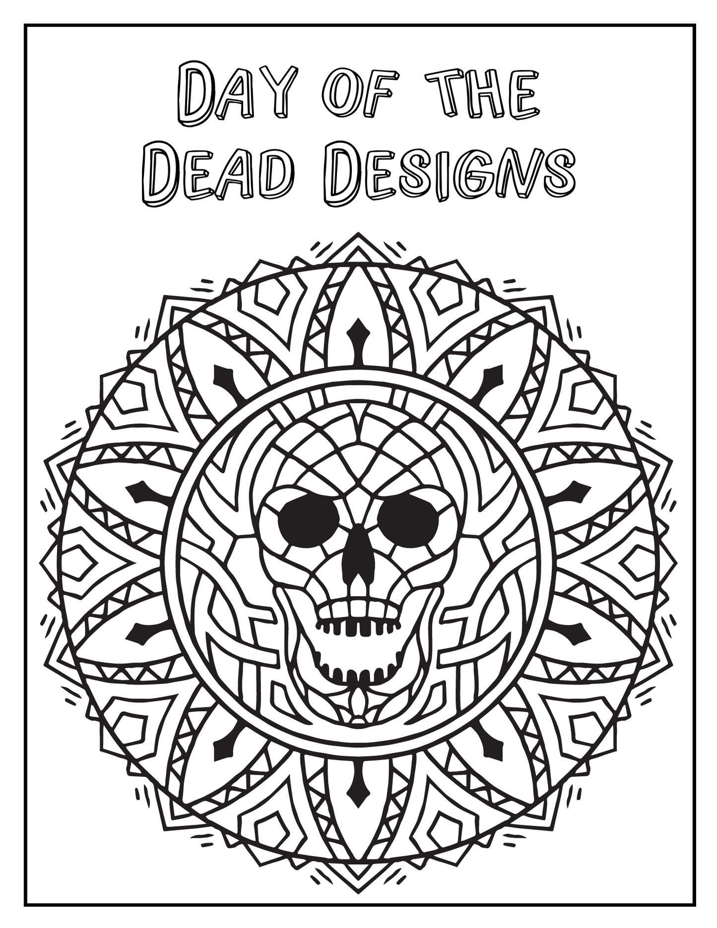 day of the dead coloring 