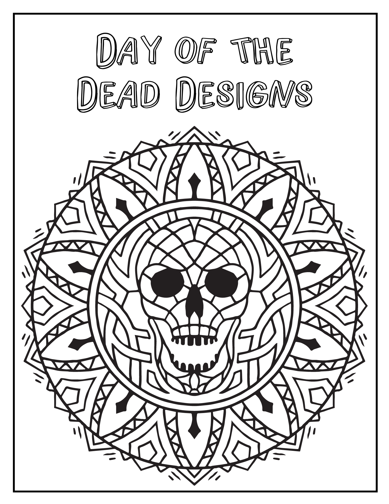 day of the dead coloring 
