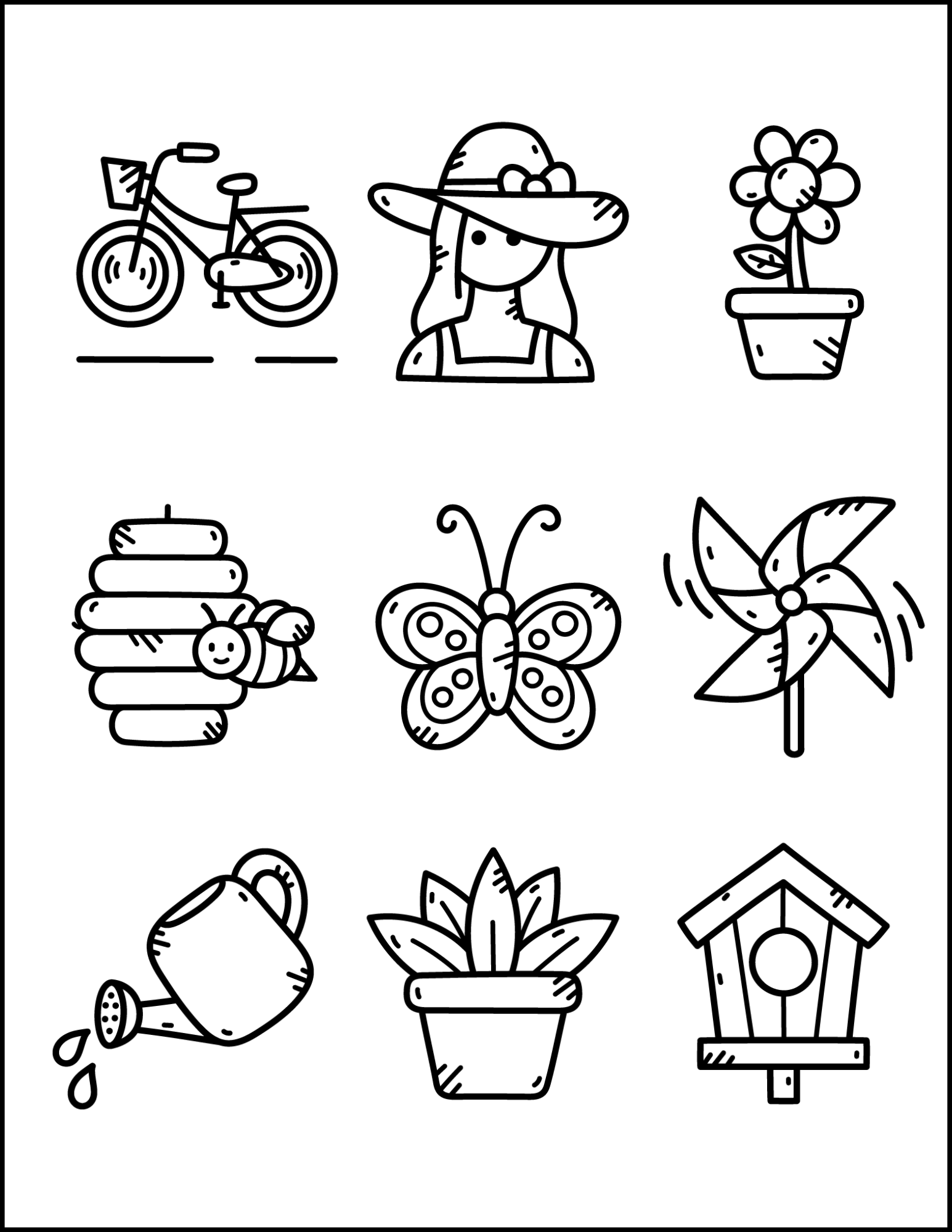 Simple coloring pages for adults