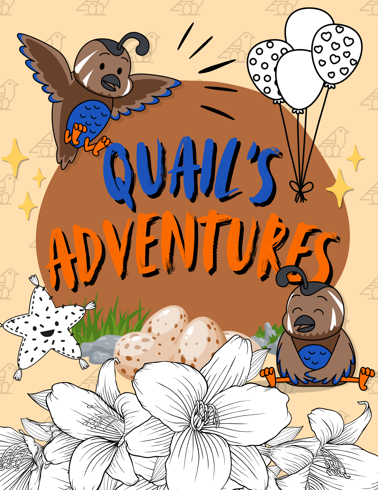 quail's adventures coloring book 