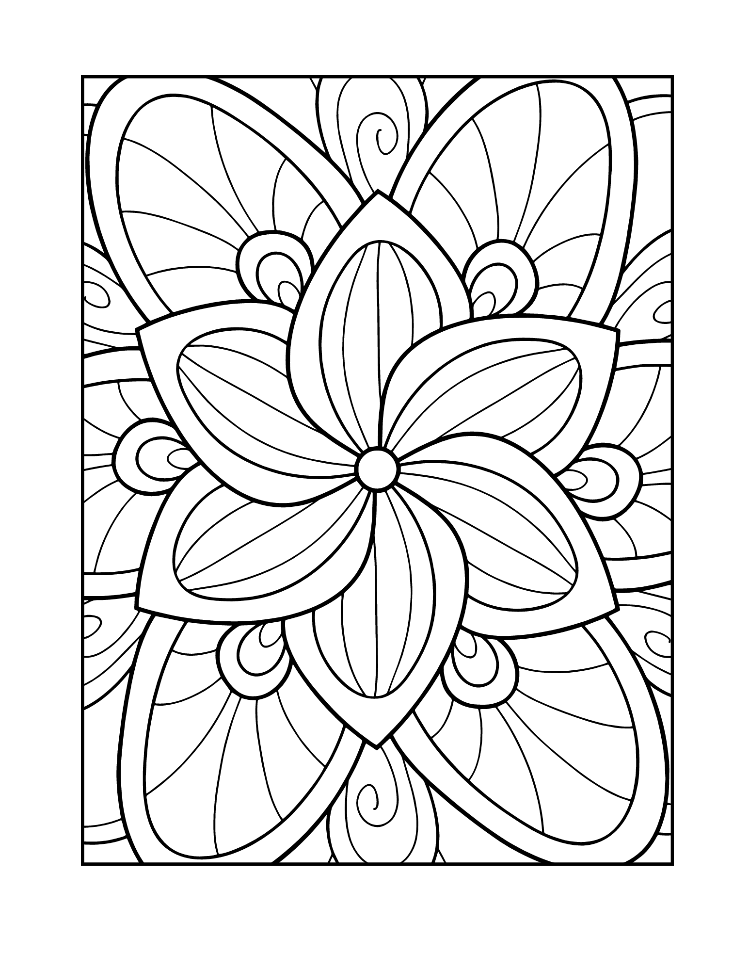 Relaxing pattern coloring book