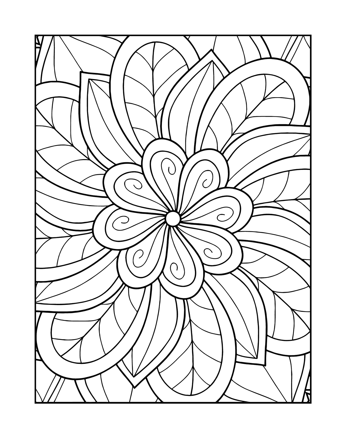 adult stress coloring book pattern