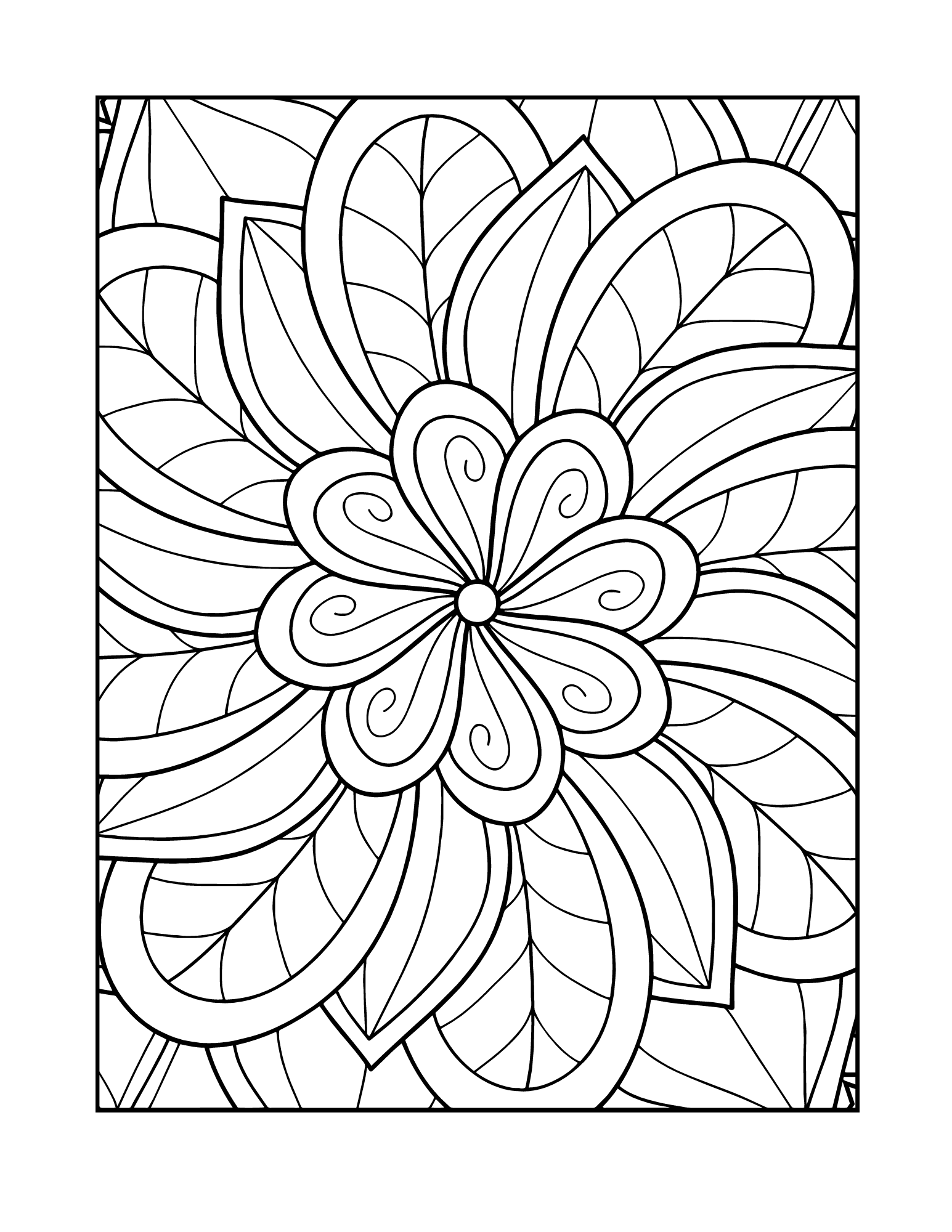 adult stress coloring book pattern