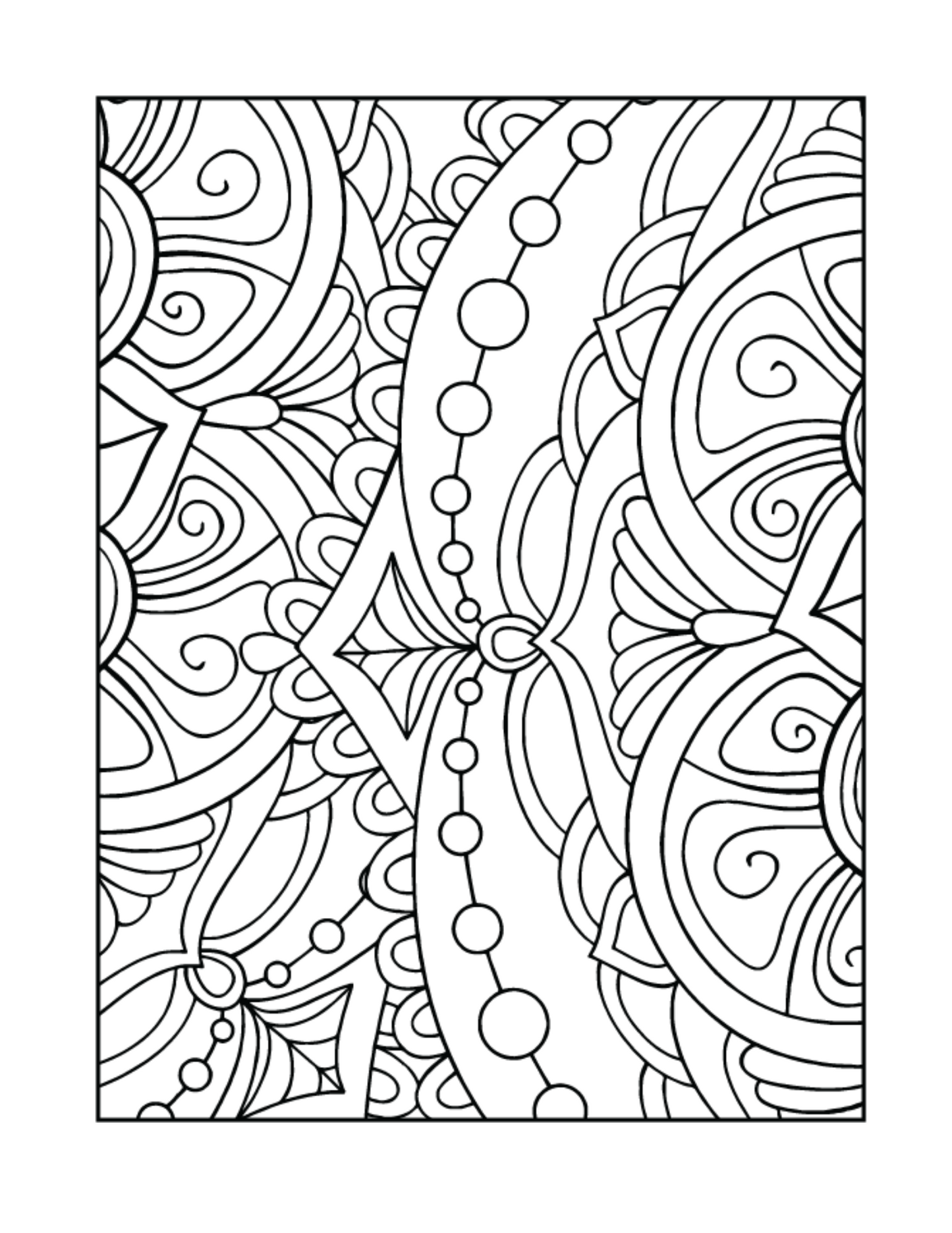 adult coloring simple pattern