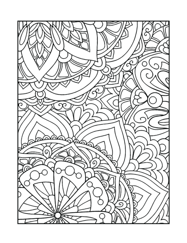 Adult Coloring book with stress relieving simple line patterns -  shop.nil-tech