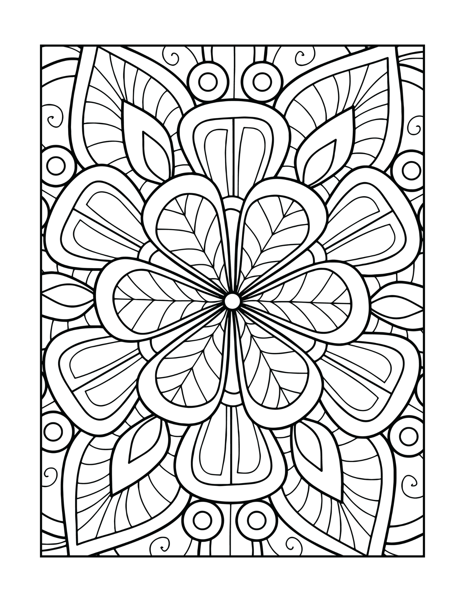 Adult Coloring book with stress relieving mandala patterns - shop.nil-tech