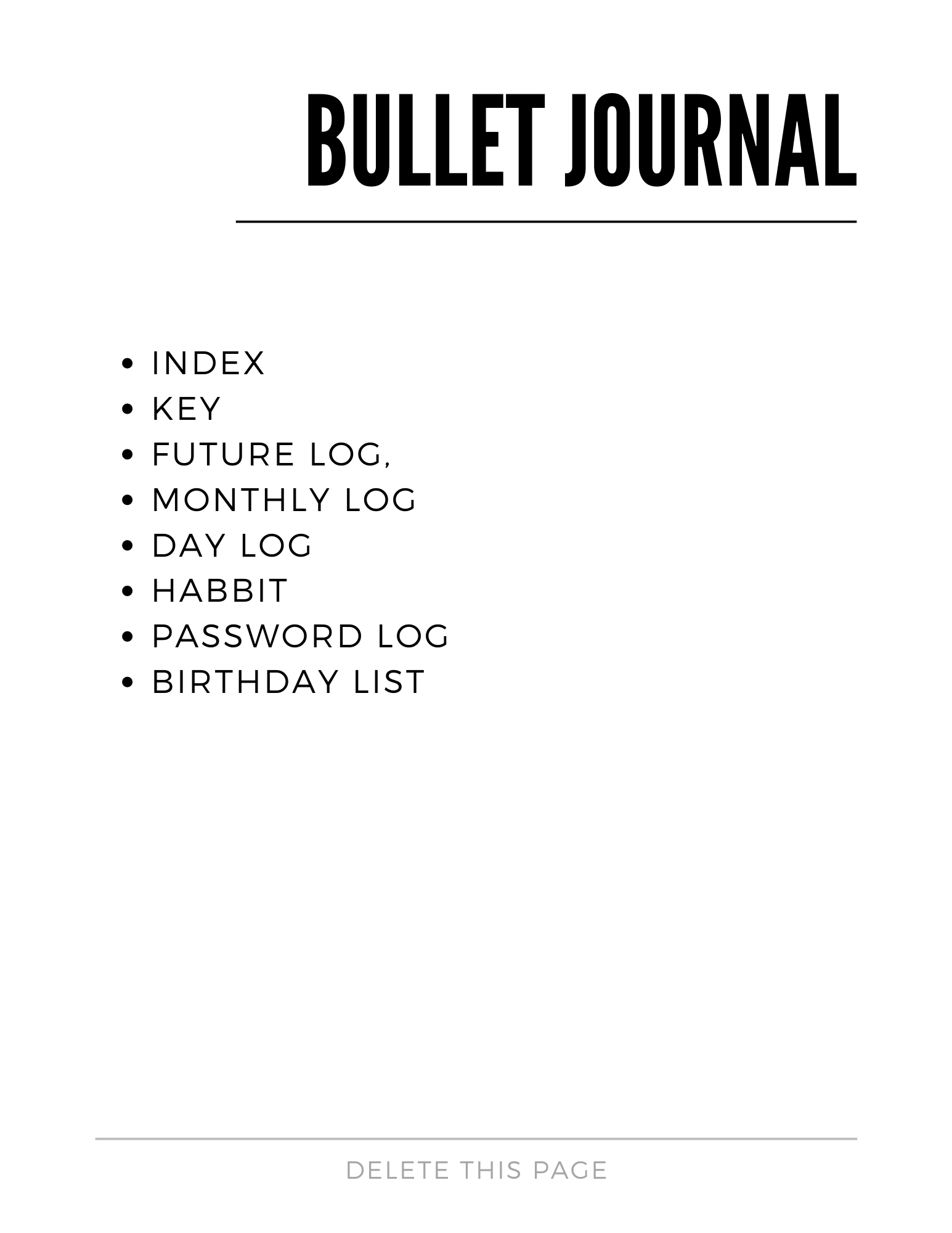 Bullet Journal