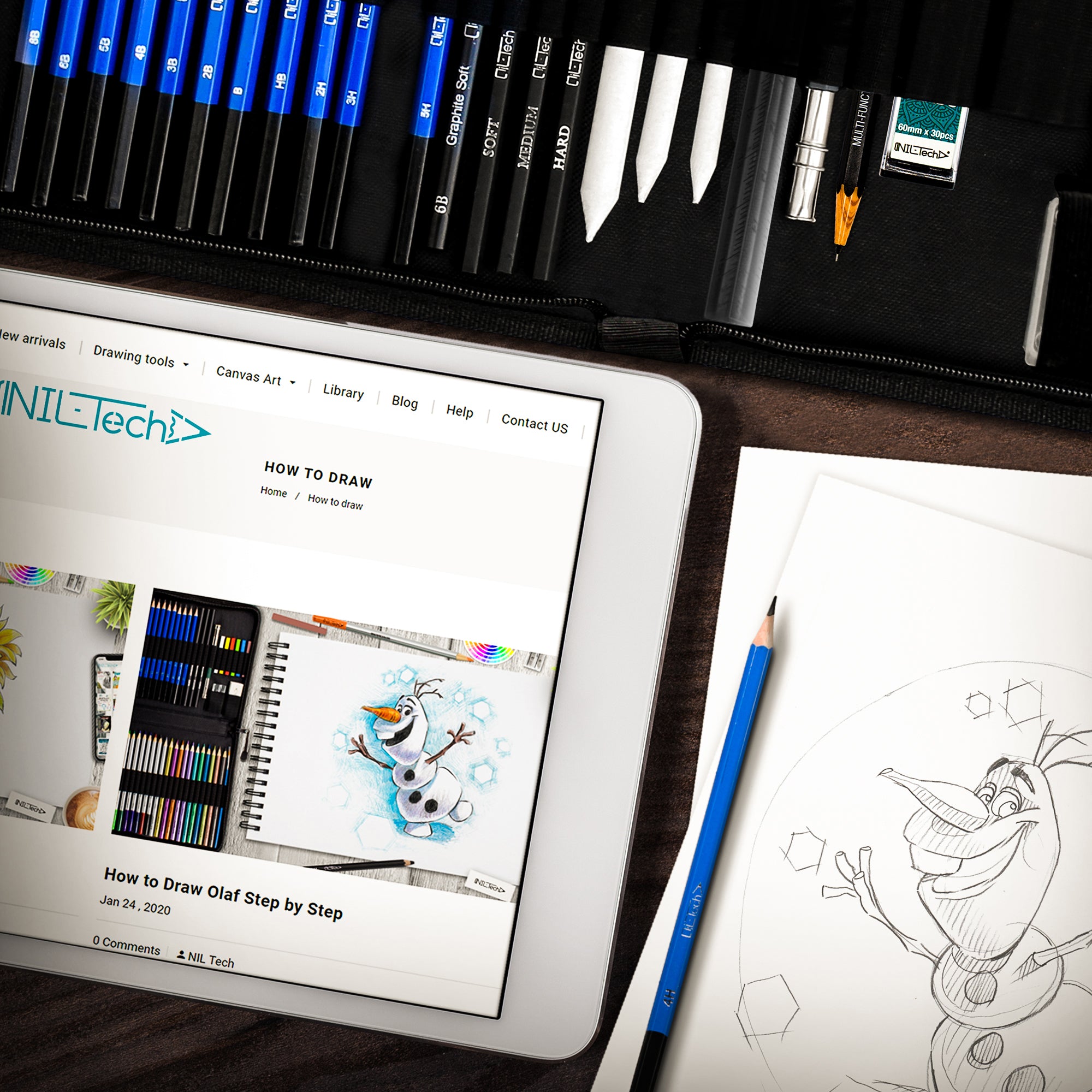 Drawing Pencils - 37 Sketching Art Set | Art Pencil Set | NIL-Tech ...