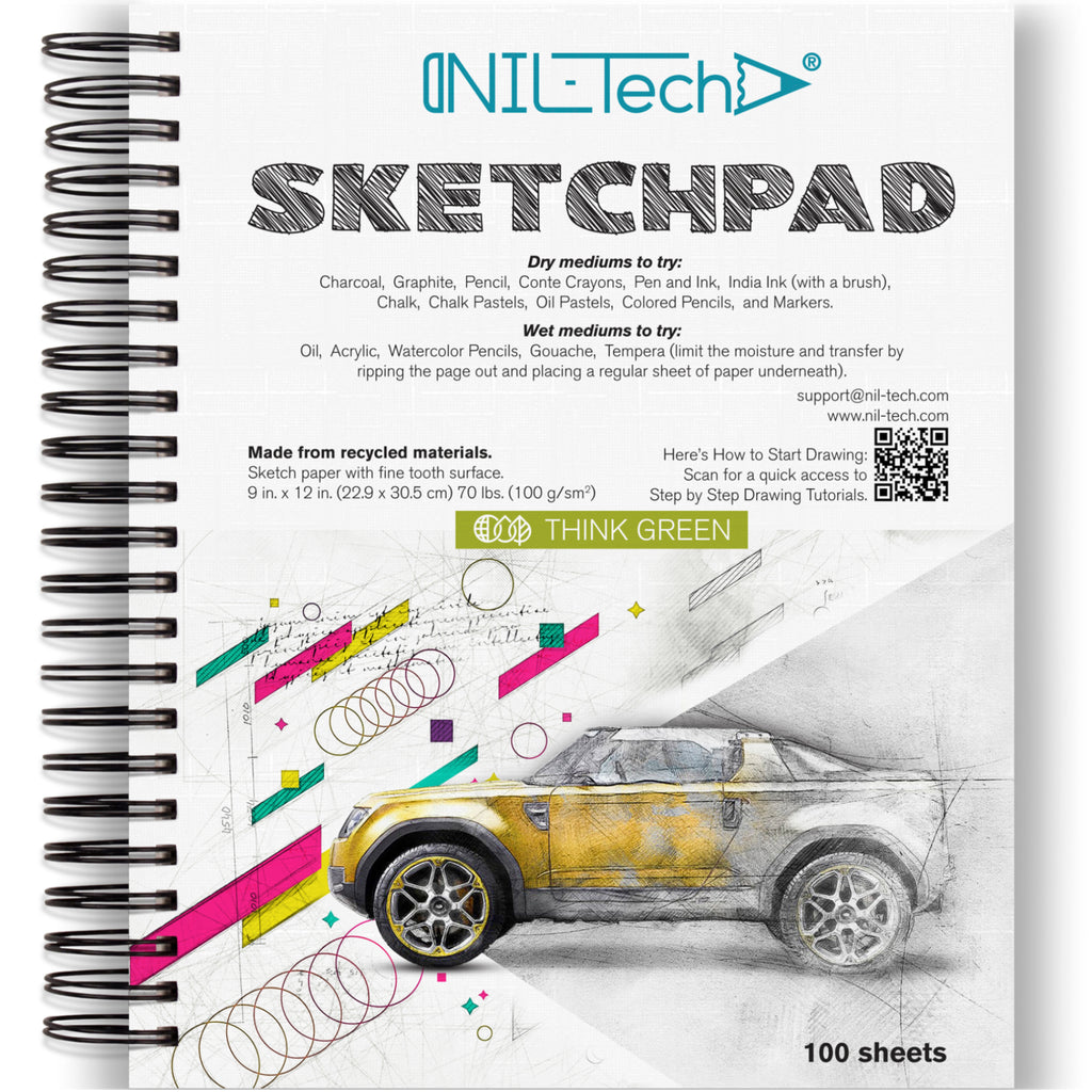 Sketchpads White, Toned Tan, Black (Pack of 3) - shop.nil-tech