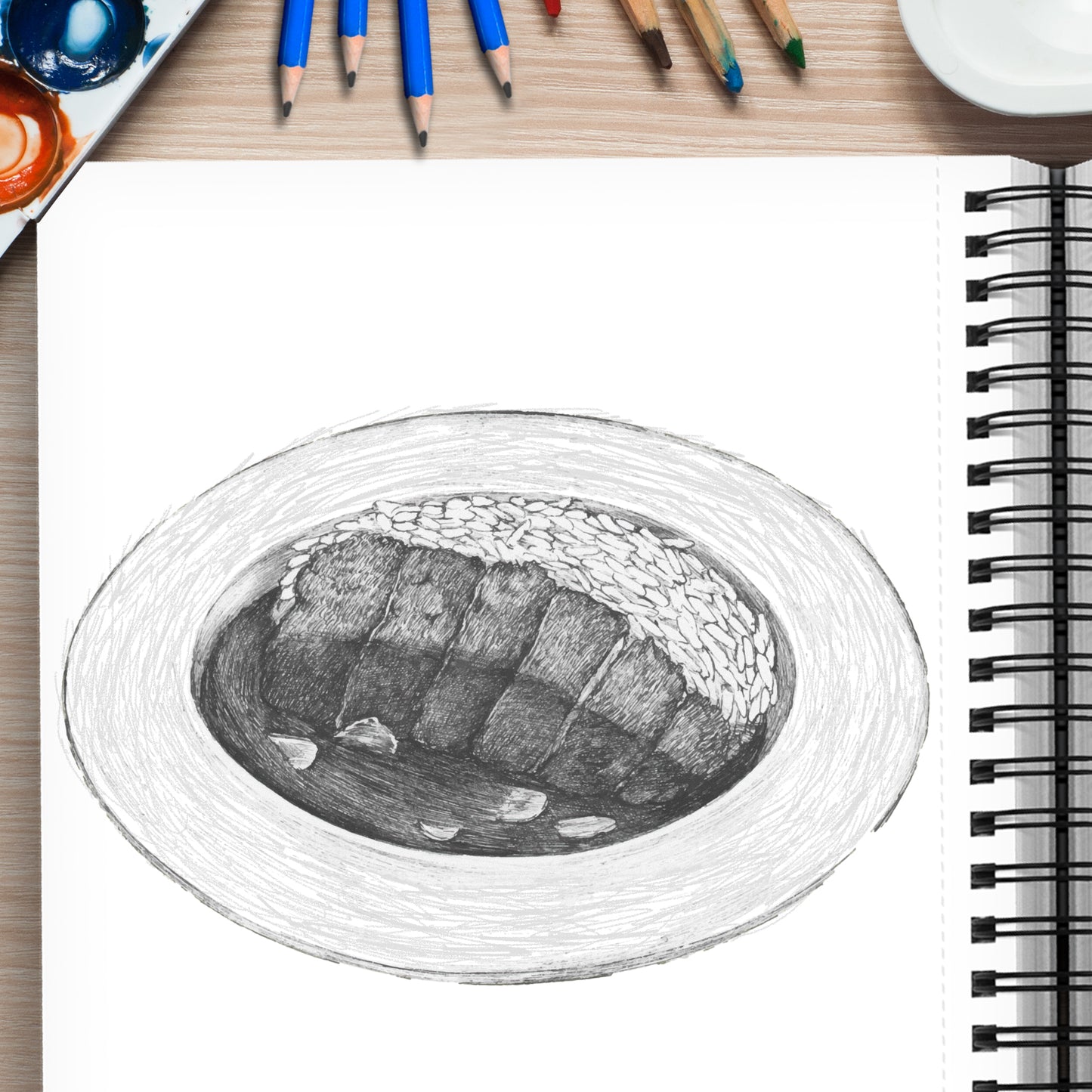 sketchbook with white paper