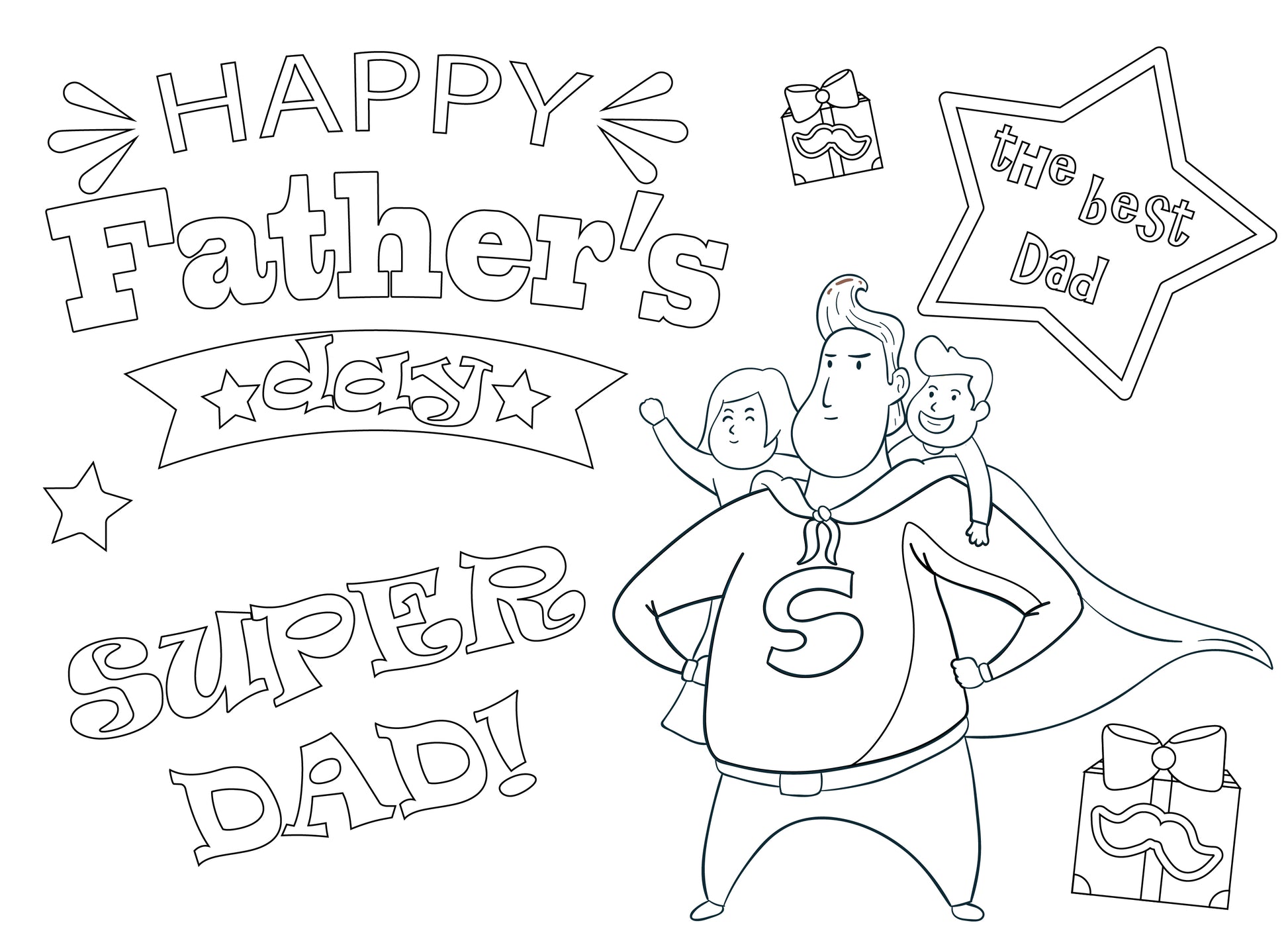 Adult Coloring Book For Father Day 