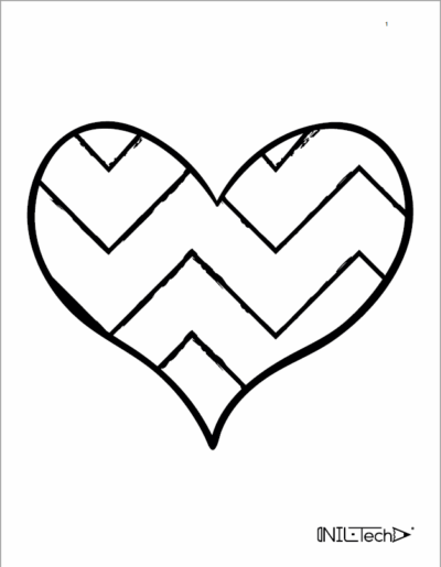 Adult Coloring book with Heart patterns