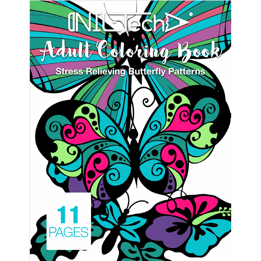  Adult Coloring book with stress relieving Butterflies patterns