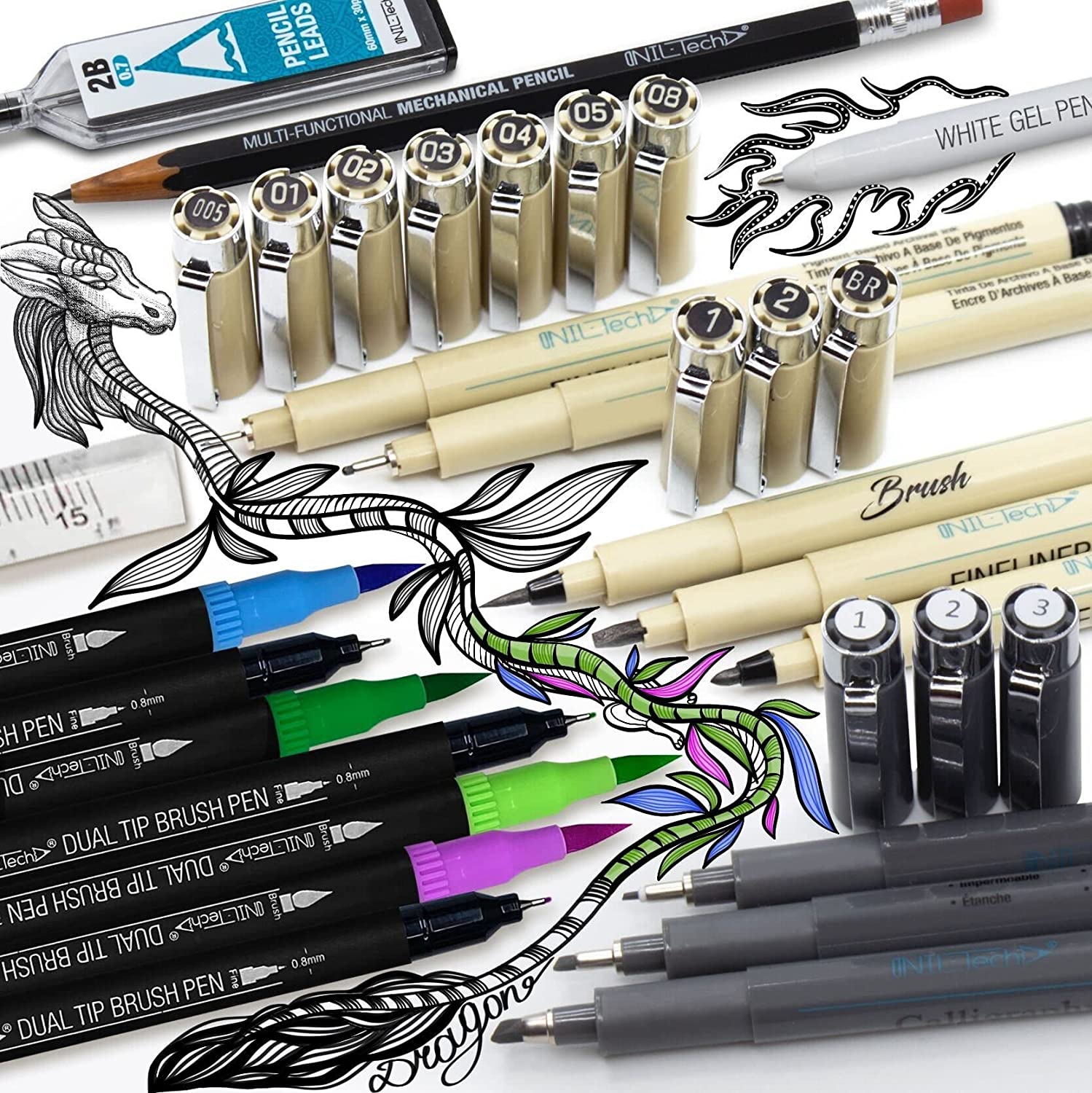 Bullet Journal Accessories Bullet Journal Starter Kit Water Brush Pen  Bullet Journal Markers Calligraphy Pens Happy Planner Accessories 