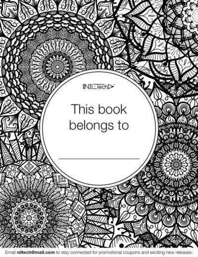No Name Paper Co. Mandala Adult Coloring Book - 8.5 x 11 inches, Spiral  Bound, Stress Relieving, Gift for Sister, Mother, Busy Grown Up