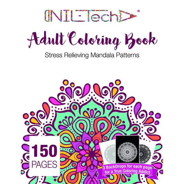 Adult Coloring book with stress relieving Heart patterns - shop.nil-tech